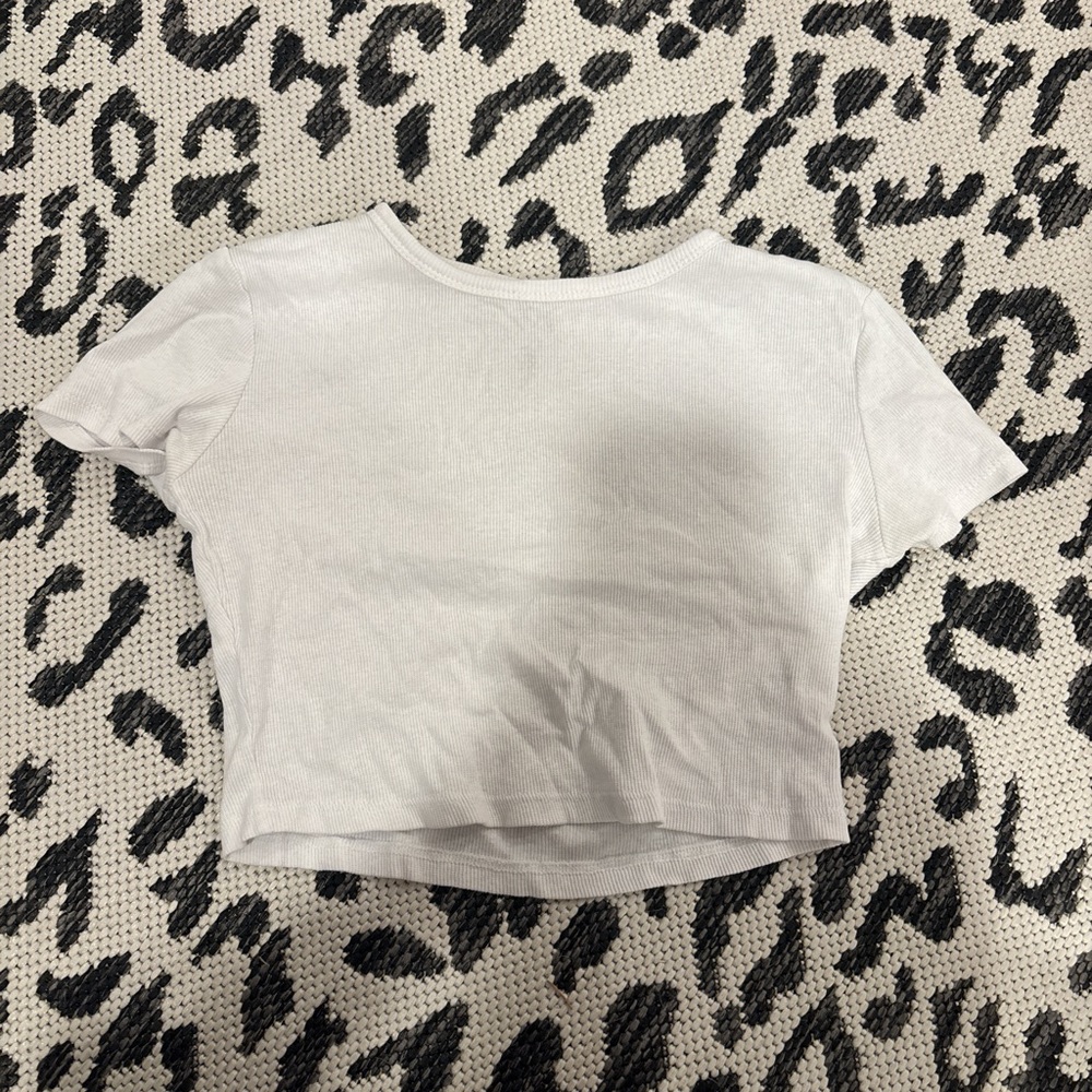 White Cropped T-Shirt